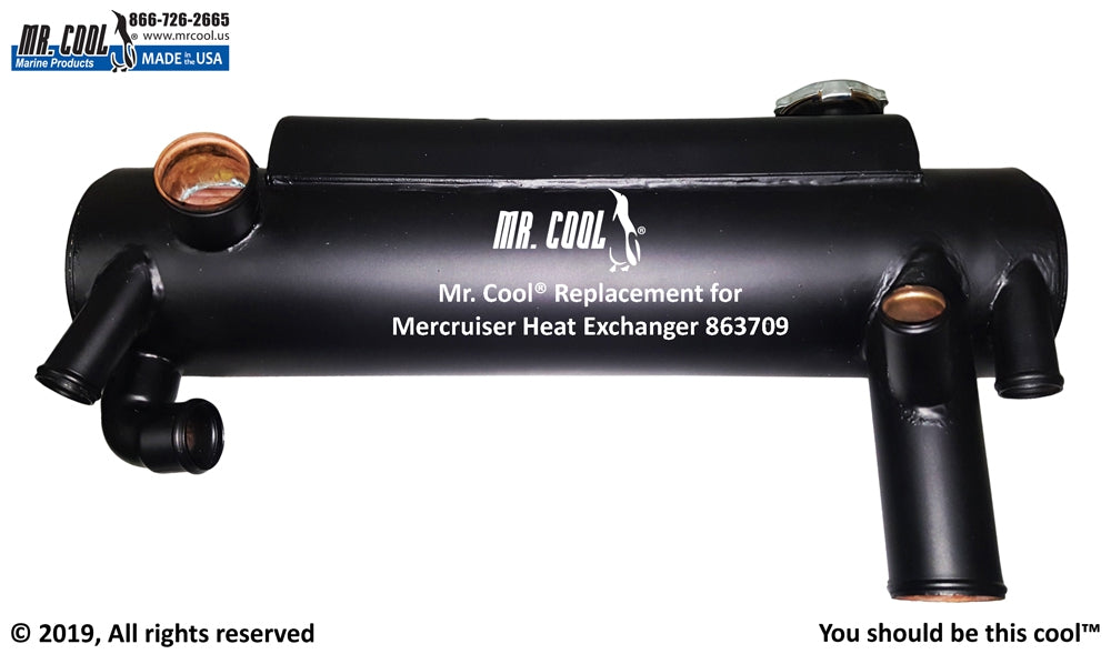 Mercruiser 863709A02 4.3L. 5.0L, 5.7L & 6.2L  Heat Exchanger Replacement