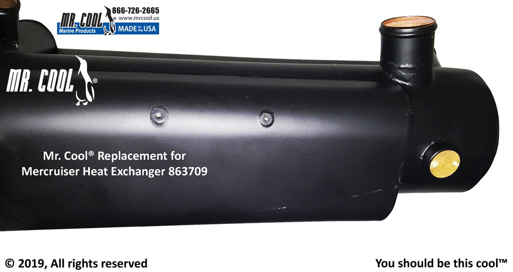 Mercruiser 863709A02 4.3L. 5.0L, 5.7L & 6.2L  Heat Exchanger Replacement