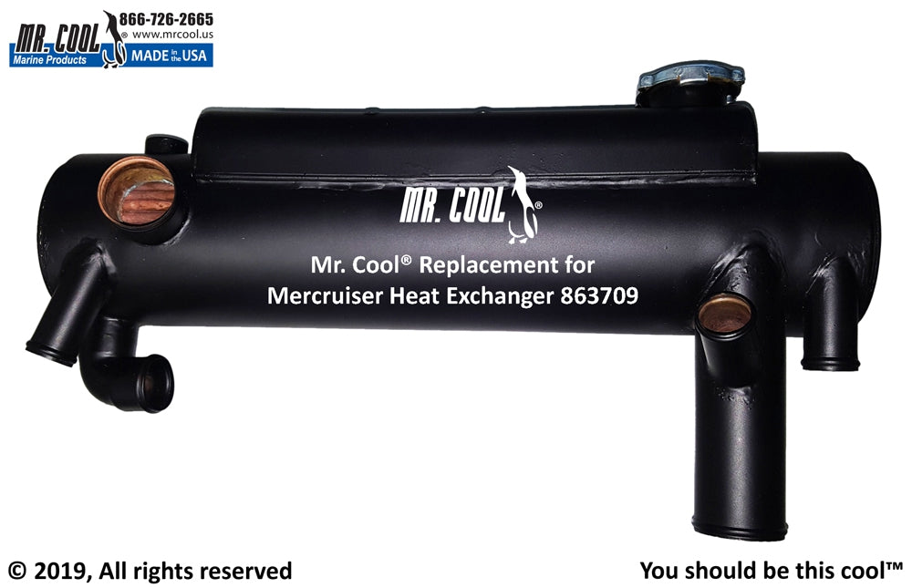 Mercruiser 863709A02 4.3L. 5.0L, 5.7L & 6.2L  Heat Exchanger Replacement
