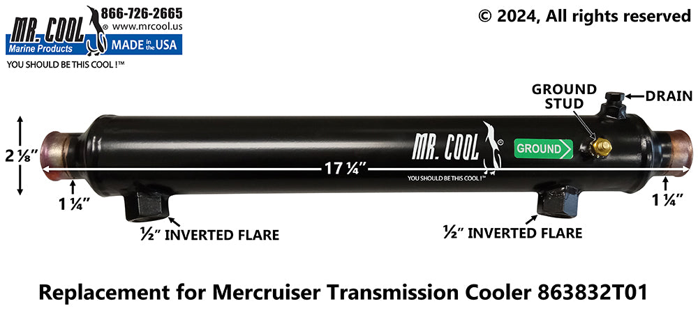 Mercruiser Transmission Cooler 863832T01 Replacement
