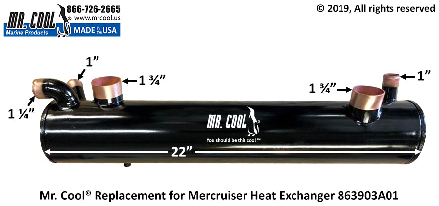 Mercruiser 863903A01 V8 Big Block 8.1L (496 MAG)  Heat Exchanger Replacement