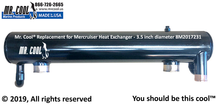 Mercruiser 8.2L MAG Heat Exchanger 8M0095815 (3.5") Replacement Mr Cool