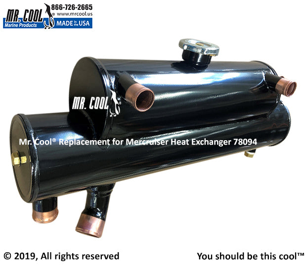 Mercruiser 78094 Heat Exchanger (Rear Mount) Replacement
