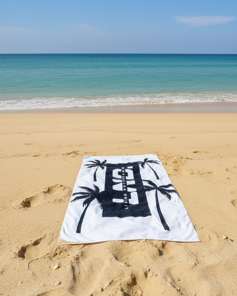 LND. White Palm Beach Towel