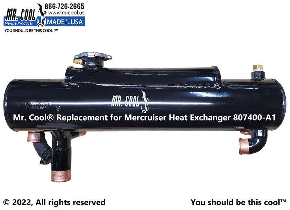 Mercruiser 807400A1 V8 Big Block 7.4L & 8.2  Heat Exchanger Replacement