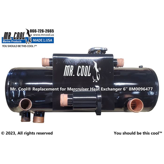 Mercruiser 6.2L MPI 8M0096477 Heat Exchanger 6" Version Mr Cool Replacement