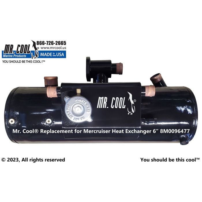 Mercruiser 6.2L MPI 8M0096477 Heat Exchanger 6" Version Mr Cool Replacement