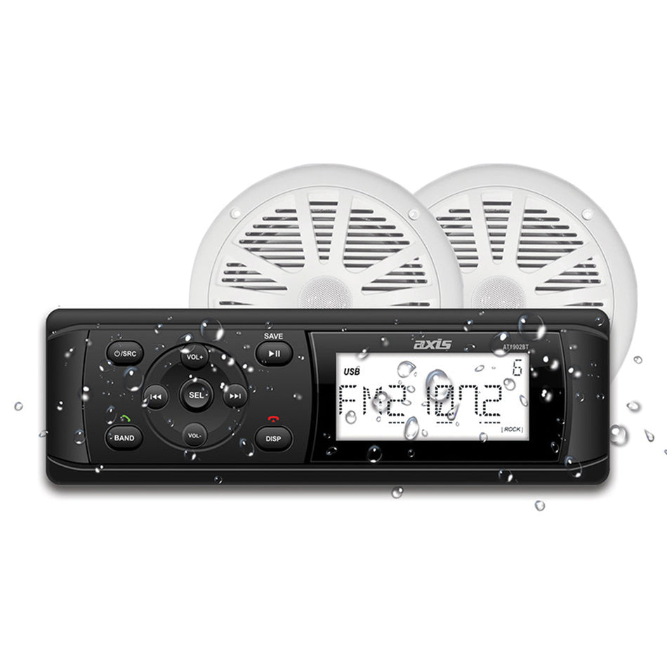 AXIS MARINE RECEIVER + 6.5 INCH SPEAKER PACK AT1912KIT
