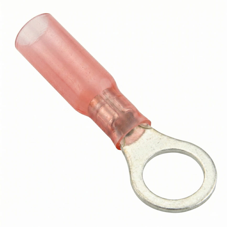 QUIKCRIMP RED WATERPROOF HEAT SHRINK RING 4MM 25PK