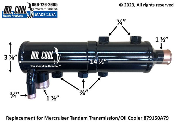 Mercruiser 879150A79 Zeus 3000 Vertical Transmission Oil Cooler Replac ...