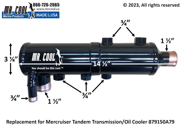 Mercruiser 879150A79 Zeus 3000 Vertical Transmission Oil Cooler Replacement