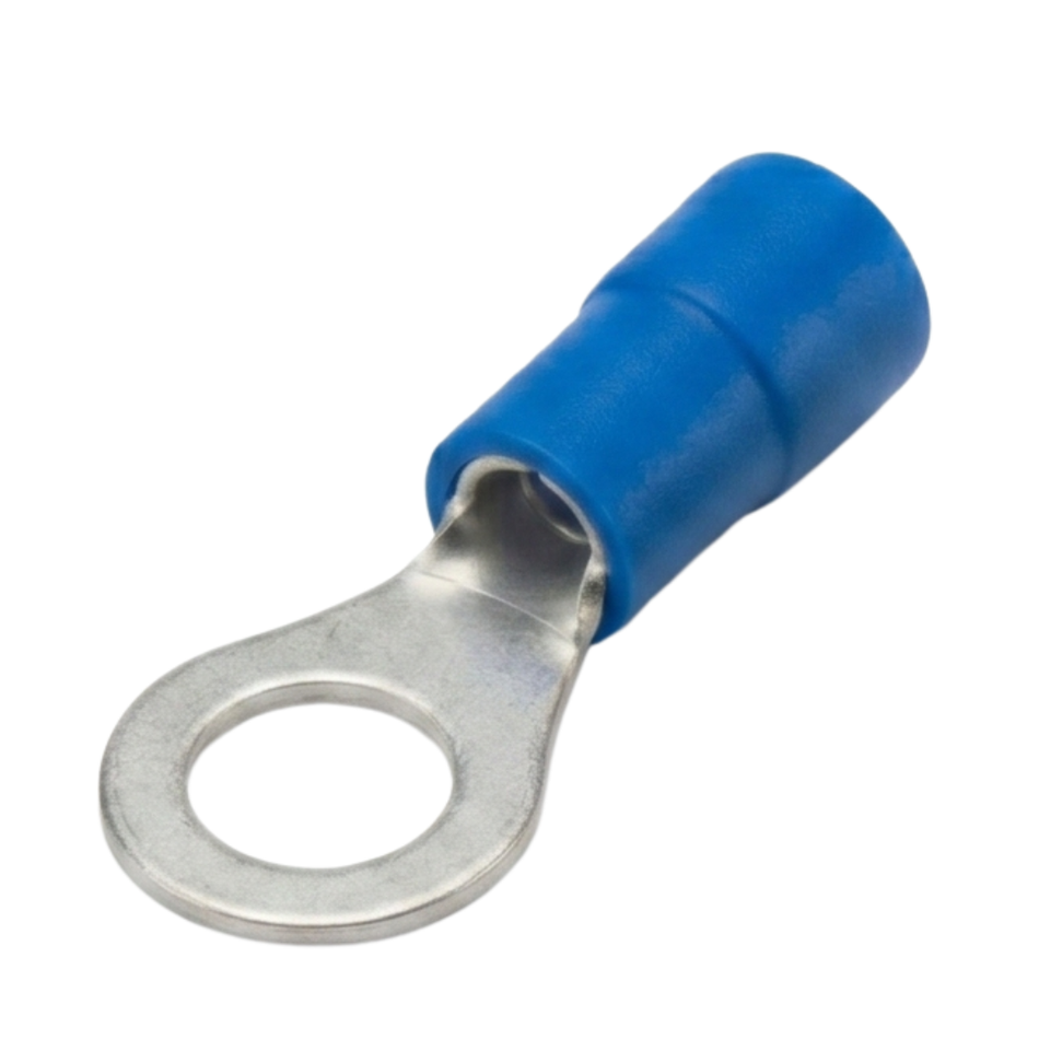 CARROLL BLUE CRIMP TERMINAL RING 5MM STUD 100PK