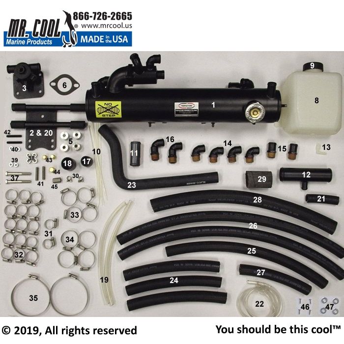 MFH-5320-B Premium Mercruiser V6-V8 Block & Manifold Dry Joint Kit