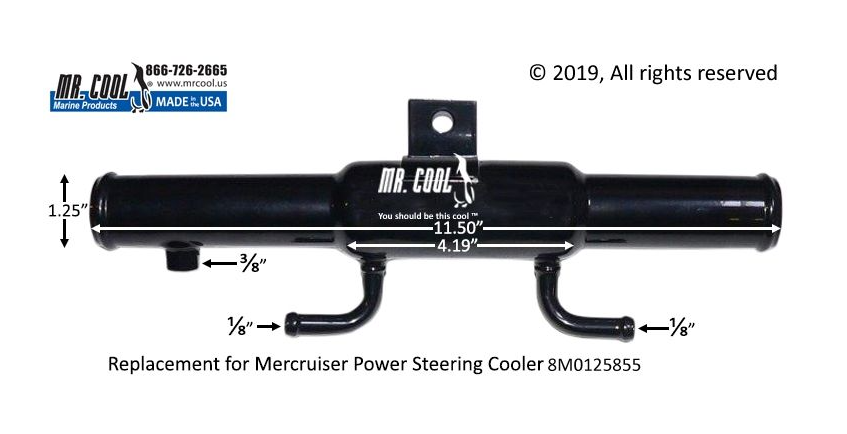 Mercruiser 8M0125855 Power Steering Cooler Replacement