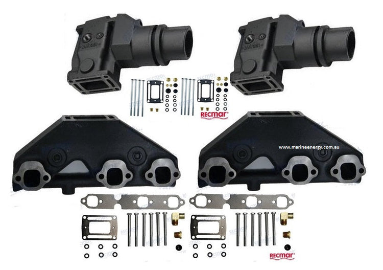 Volvo Penta V6 4.3L Manifolds & Standard Risers (7.8