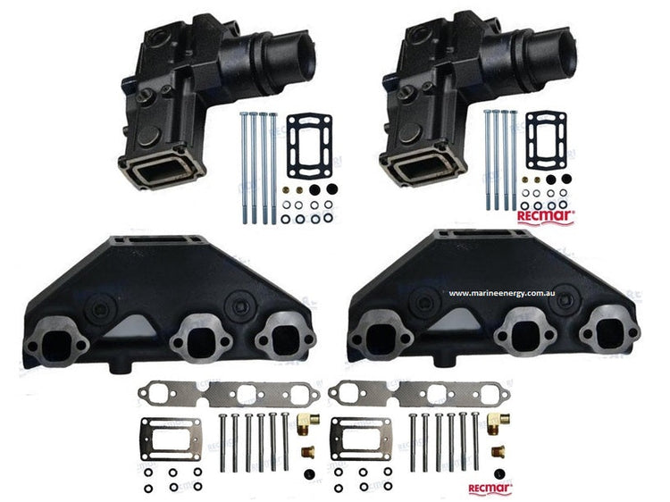 Volvo Penta V6 4.3L Manifolds & Tall Risers (10.3