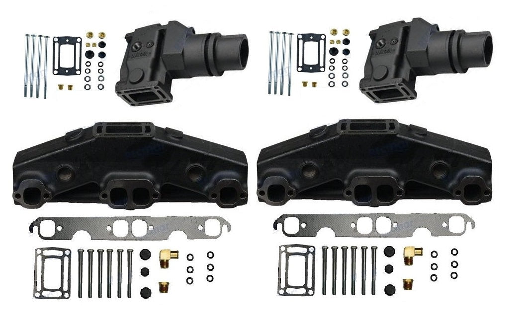 Volvo Penta V8 5.0, 5.7L Manifolds & Standard Risers (7.8") Kit RECMAR