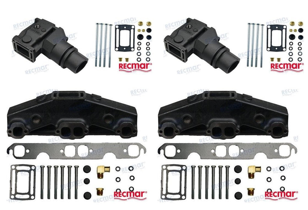 Volvo Penta V8 5.0, 5.7L Manifolds & Standard Risers (7.8") Kit RECMAR